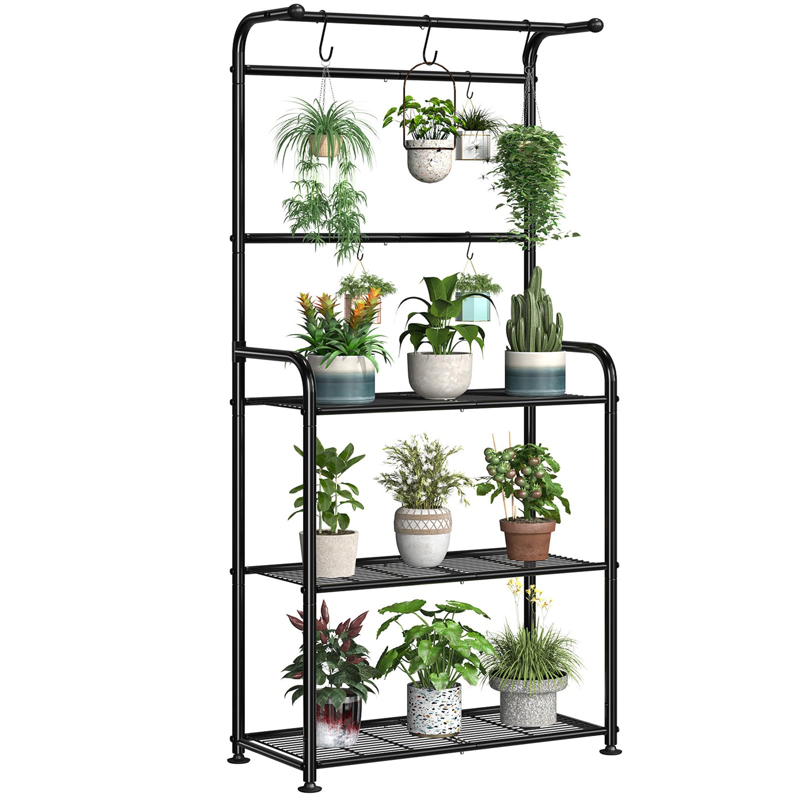 commercial hanging plant racks Indoor Outdoor Heavy Duty Metal 3 Tier Hanging Plant Stand – Ekisemio