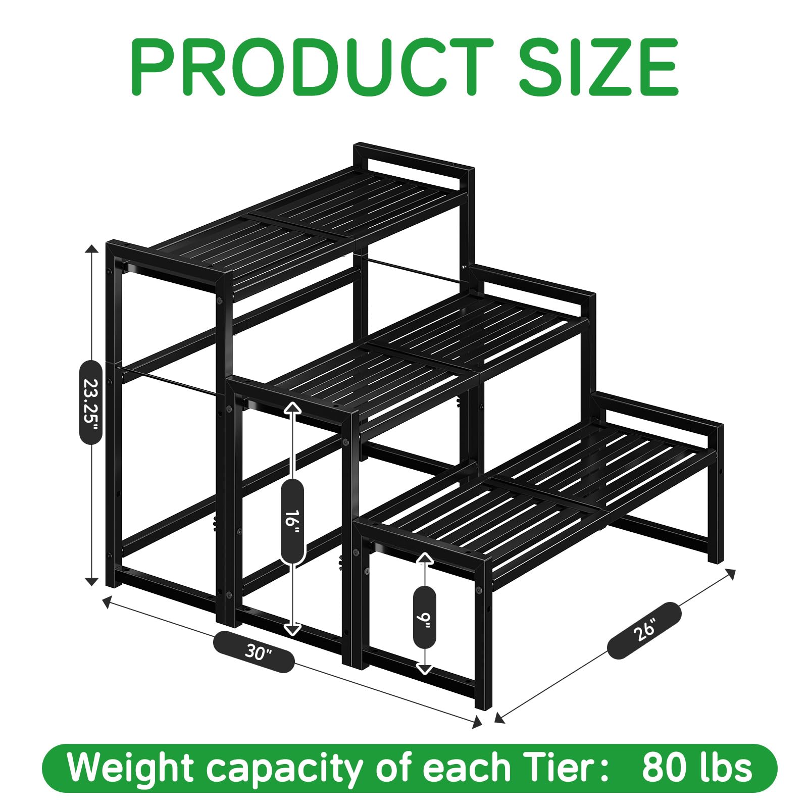 3-Tier Plant Stand Outdoor Indoor Waterproof Display Rack