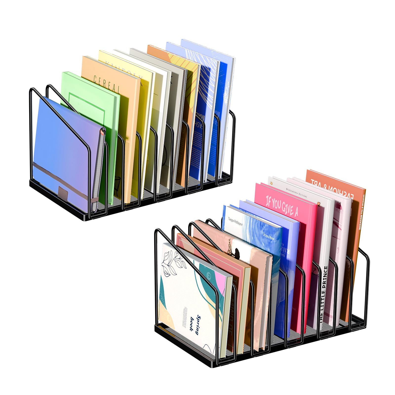 9-Section Mesh Desktop File Organizer Sorter