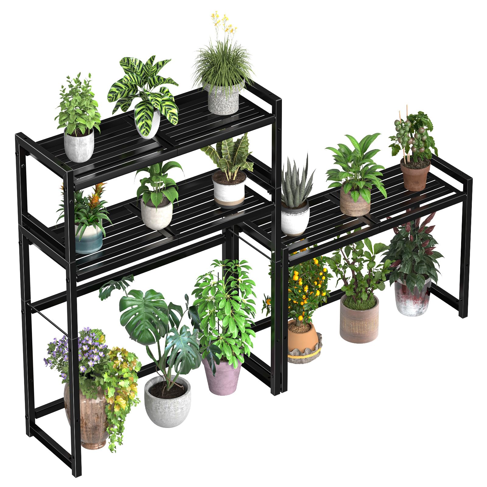 3-Tier Plant Stand Outdoor Indoor Waterproof Display Rack